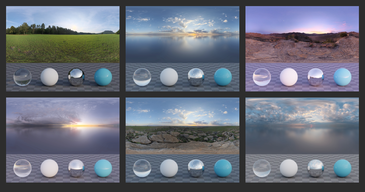HDRI: Nature > Partly Cloudy > Outdoor > Sunrise-sunset • Poly Haven