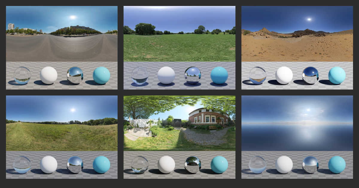 HDRI: Outdoor > Natural Light > Clear > Midday • Poly Haven