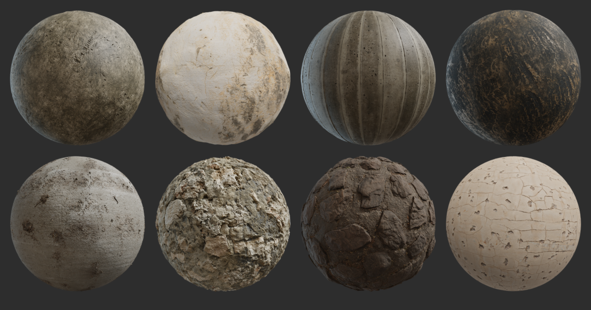 Textures: Plaster-concrete > Dirty > Concrete > Outdoor • Poly Haven